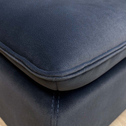 ‘Starlight Express’ Dark Navy Blue Velvet Chair Storage Footstool