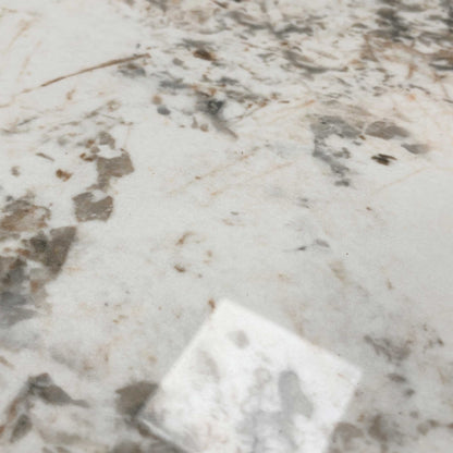 ‘Raul’ Calcatta Marble 160cm Pop Up Extending Dining Table