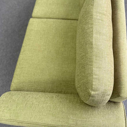 Detailed close-up of the lime green woven fabric, illustrating the durable texture and quality textile finish.