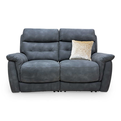 'Springer' Bfa-Blj-R16 Grey Suede 2 Seater Power Recliner Sofa