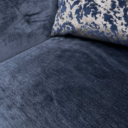 'Palace' Derwent Denim Navy Fabric Classic Back 4 Seater Sofa