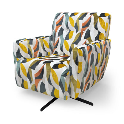 'Abberton' Terrazzo Audley Velvet Accent Swivel Chair in Pattern Fabric