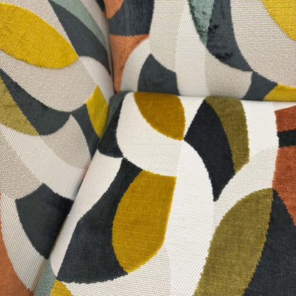 'Abberton' Terrazzo Audley Velvet Accent Swivel Chair in Pattern Fabric