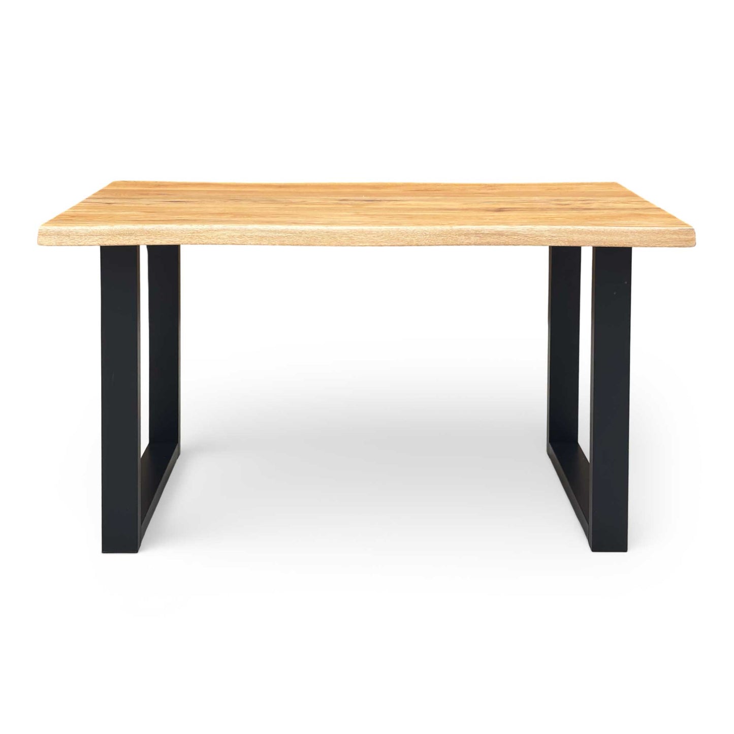 Top-down view of the 140cm rectangular dining table, highlighting the natural beauty of the wood grain.