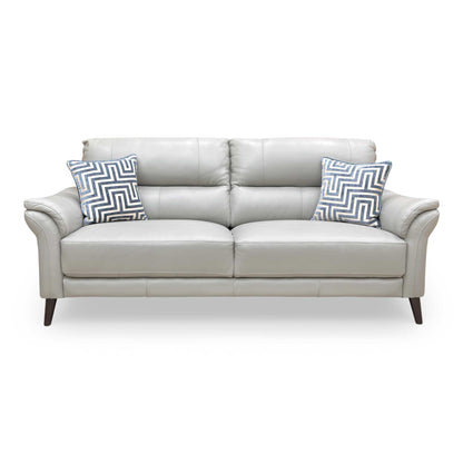 View of the sofa highlighting the comfortable seat cushions and backrest support for family use.