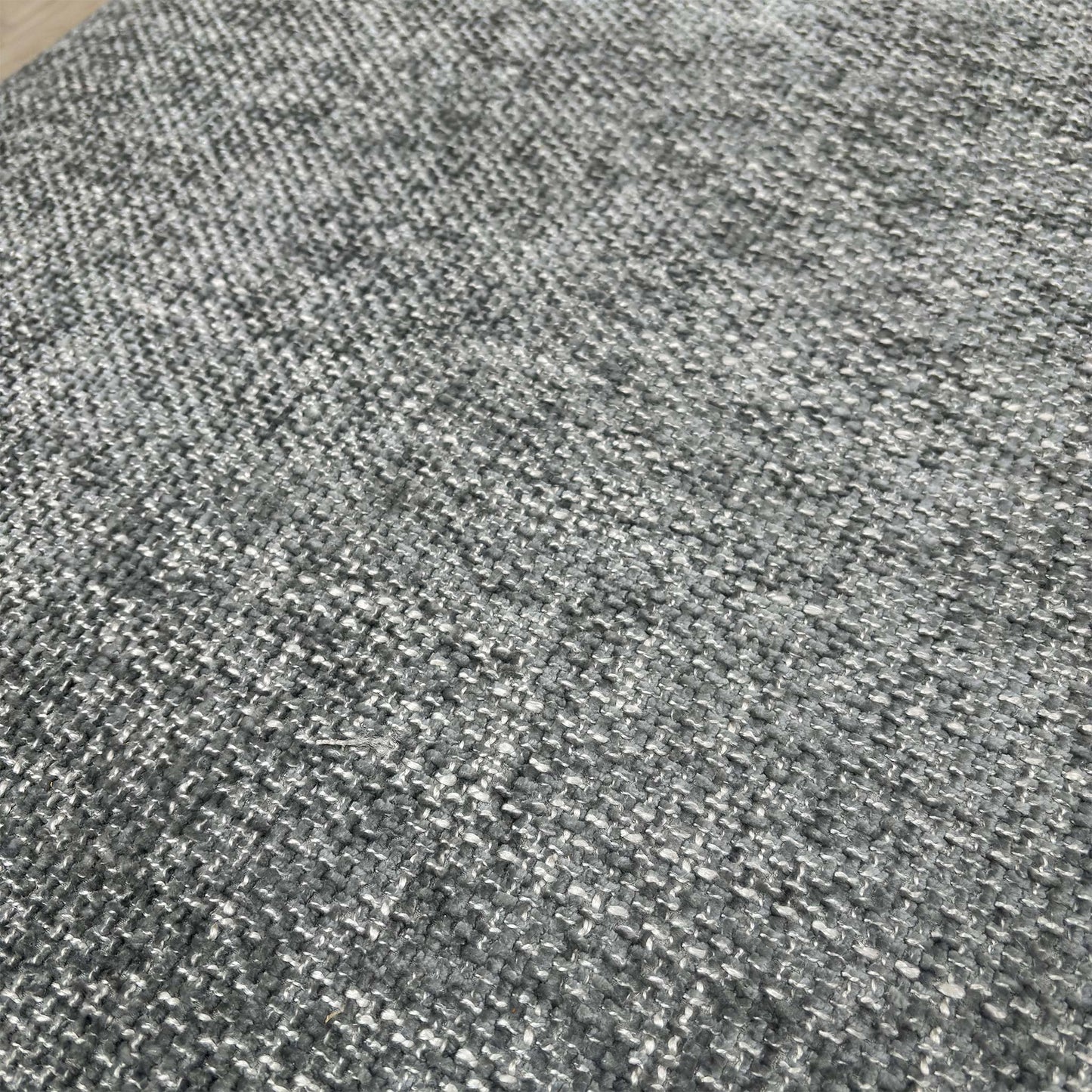 'Emilia' Stone Woven Fabric Square Footstool