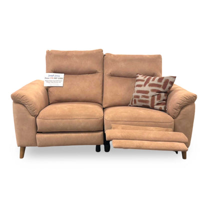 ‘Morgan’ Dexter Sand 43507 Velvet 2 Seater Power Recliner Sofa