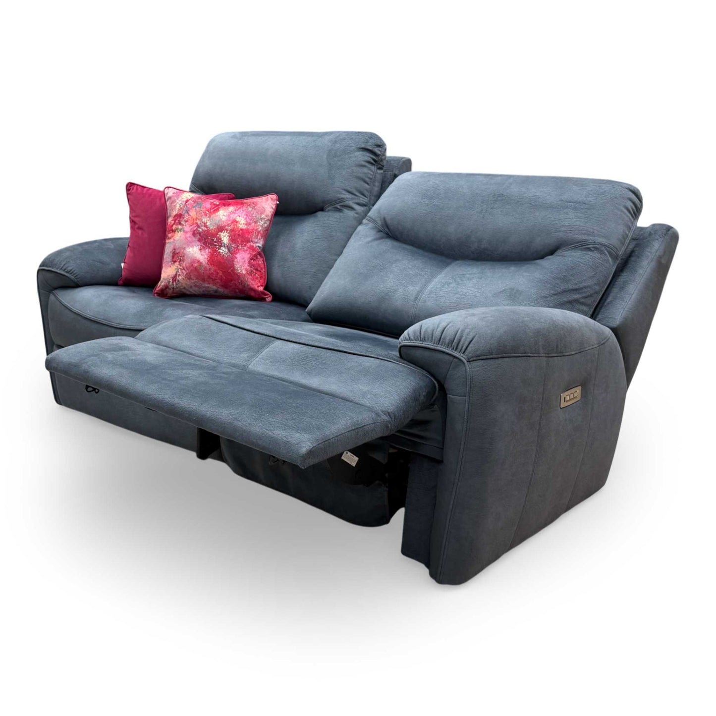 Angle shot of the 'Amesbury' sofa, emphasizing its high-back support and deep seats.