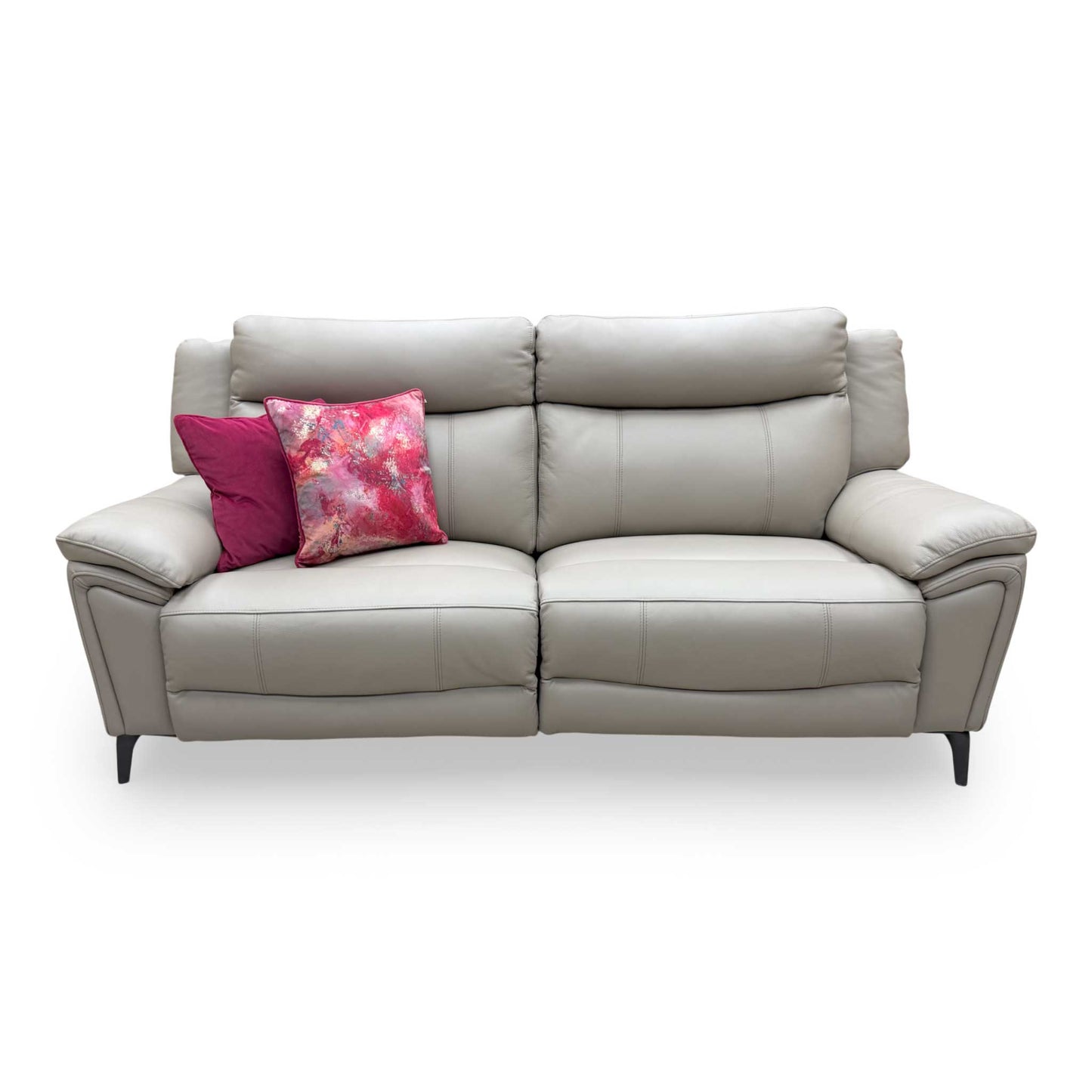 View of the pocket sprung seat cushions on the 'Panache' sofa, indicating comfort and support.