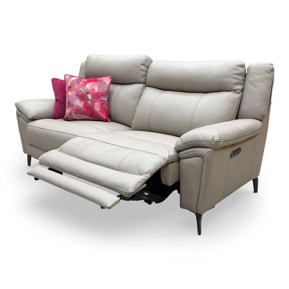 Side view of the 'Panache' recliner sofa, demonstrating the reclined position and profile.