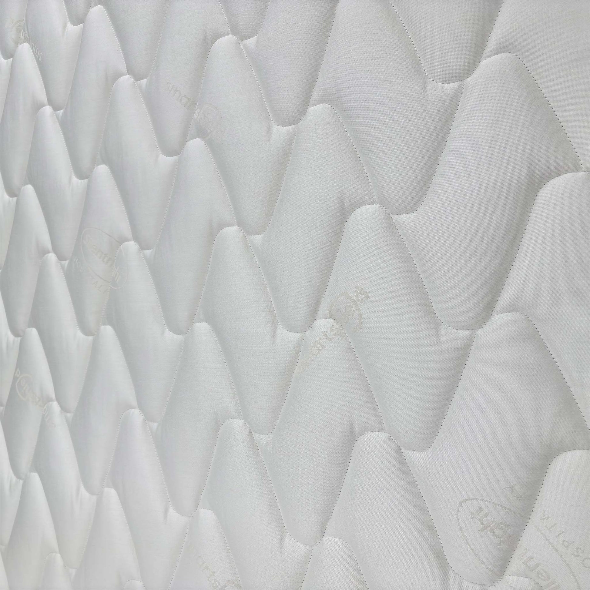 Detailed close-up of the mattress surface, showing the high-quality stitching and breathable cover designed for commercial use.