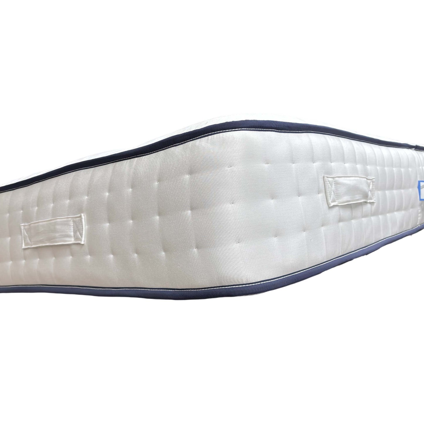 Angled view of the Silentnight Super King mattress, illustrating the hybrid design that combines pocket springs with natural fibres.