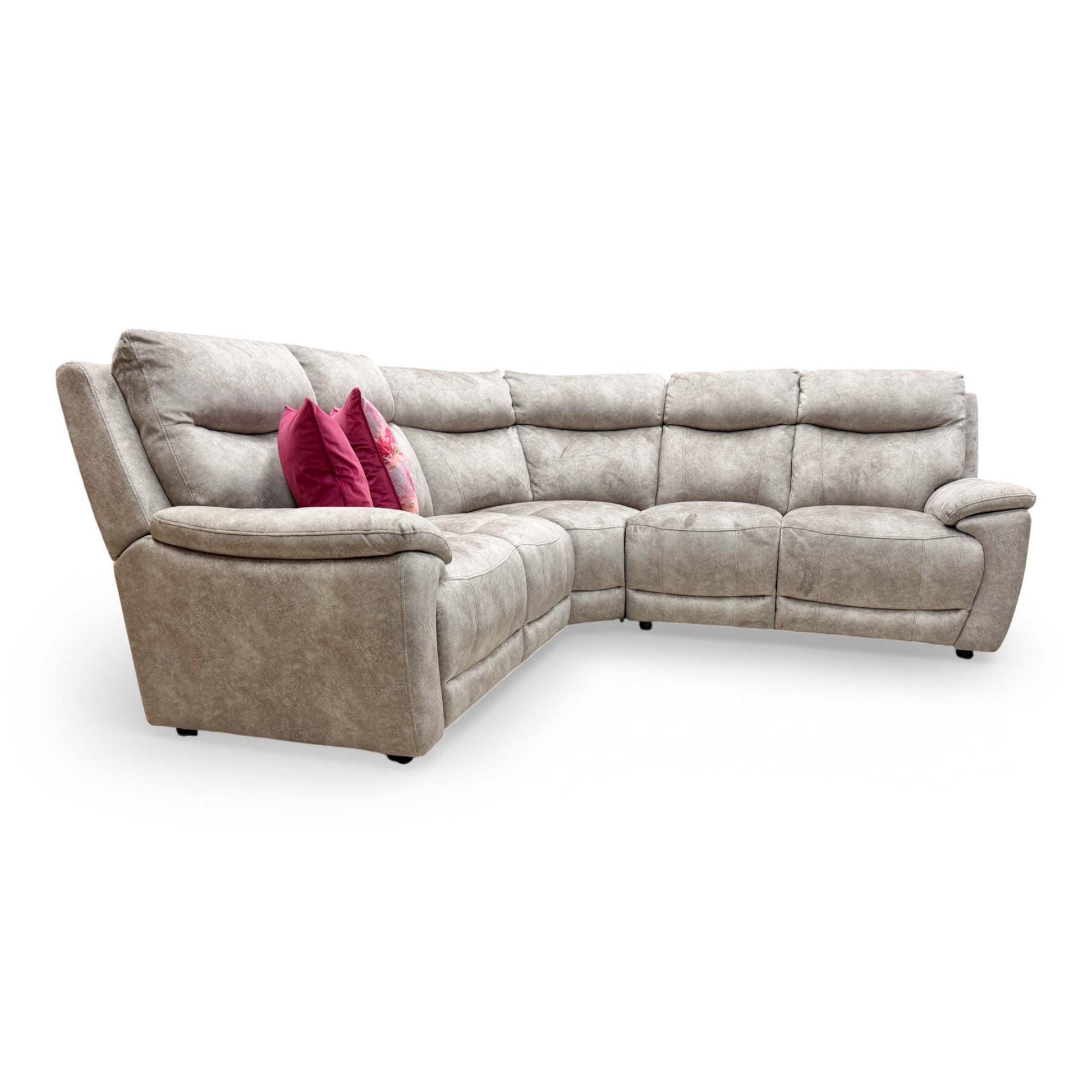 Detailed shot of the charcoal grey velvet upholstery, showing the sophisticated marble-patterned finish and soft tactile quality.