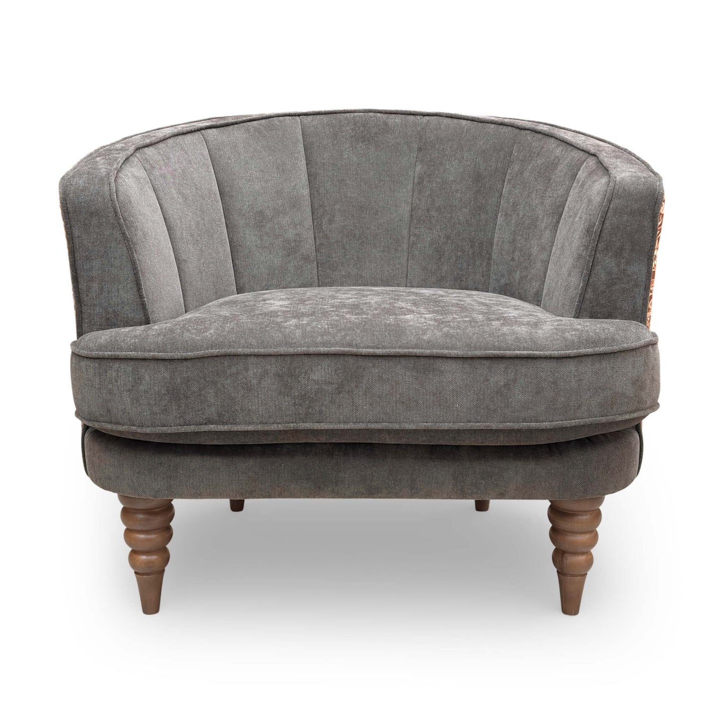 Front view of the Talon snuggler chair, showcasing the deep seat and generous padding for optimal comfort and style.