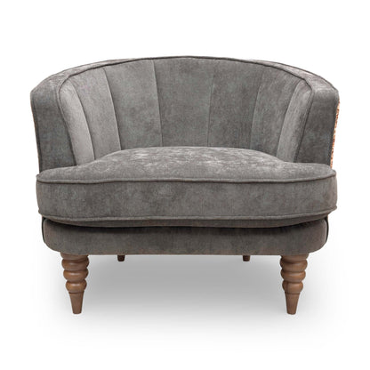Front view of the Talon snuggler chair, showcasing the deep seat and generous padding for optimal comfort and style.