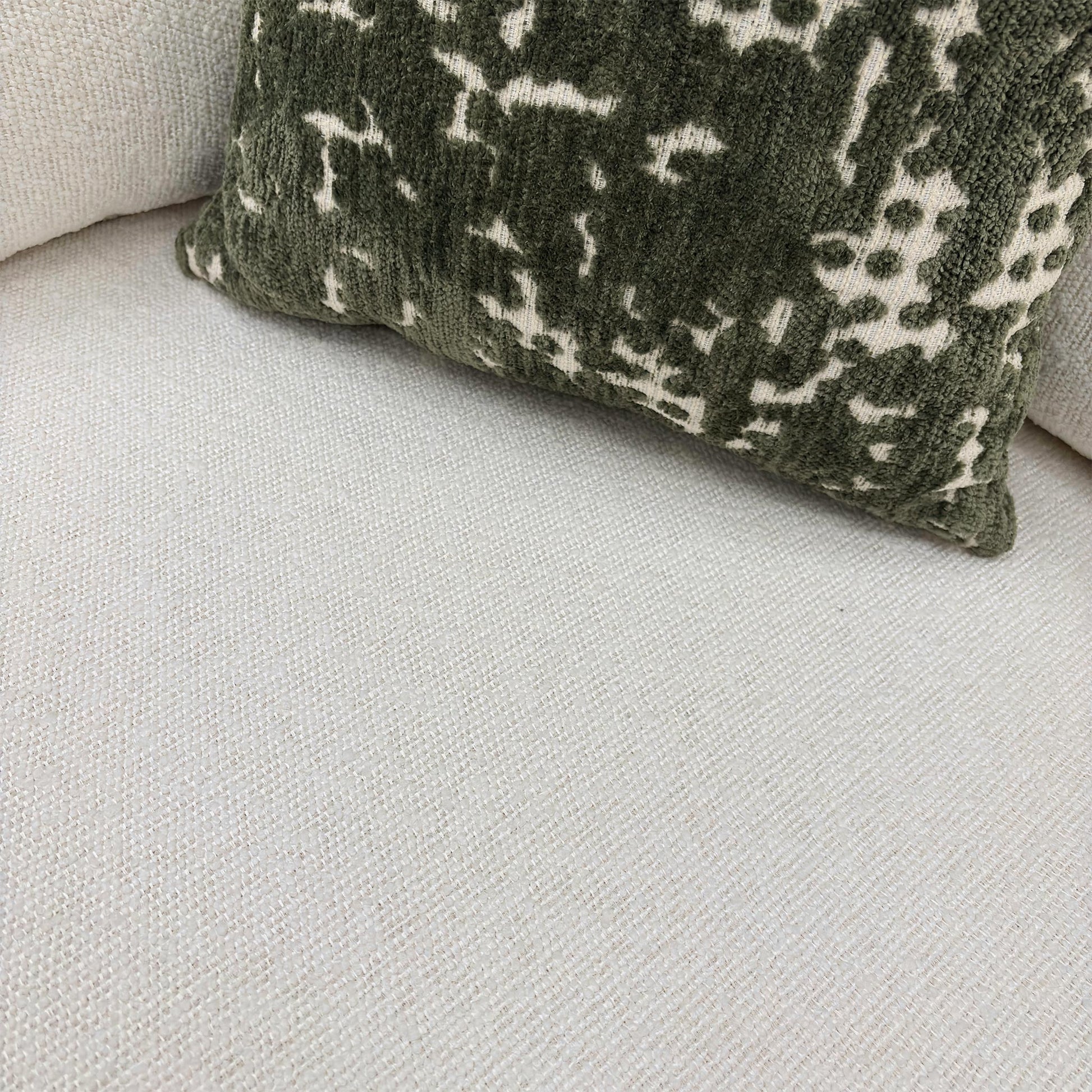 Close-up of the discrete support legs, designed to remain hidden for a contemporary floating look.