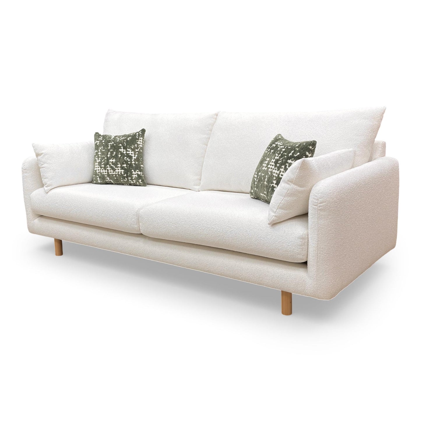 View of the sofa back and frame, illustrating the sturdy construction and low-profile design.