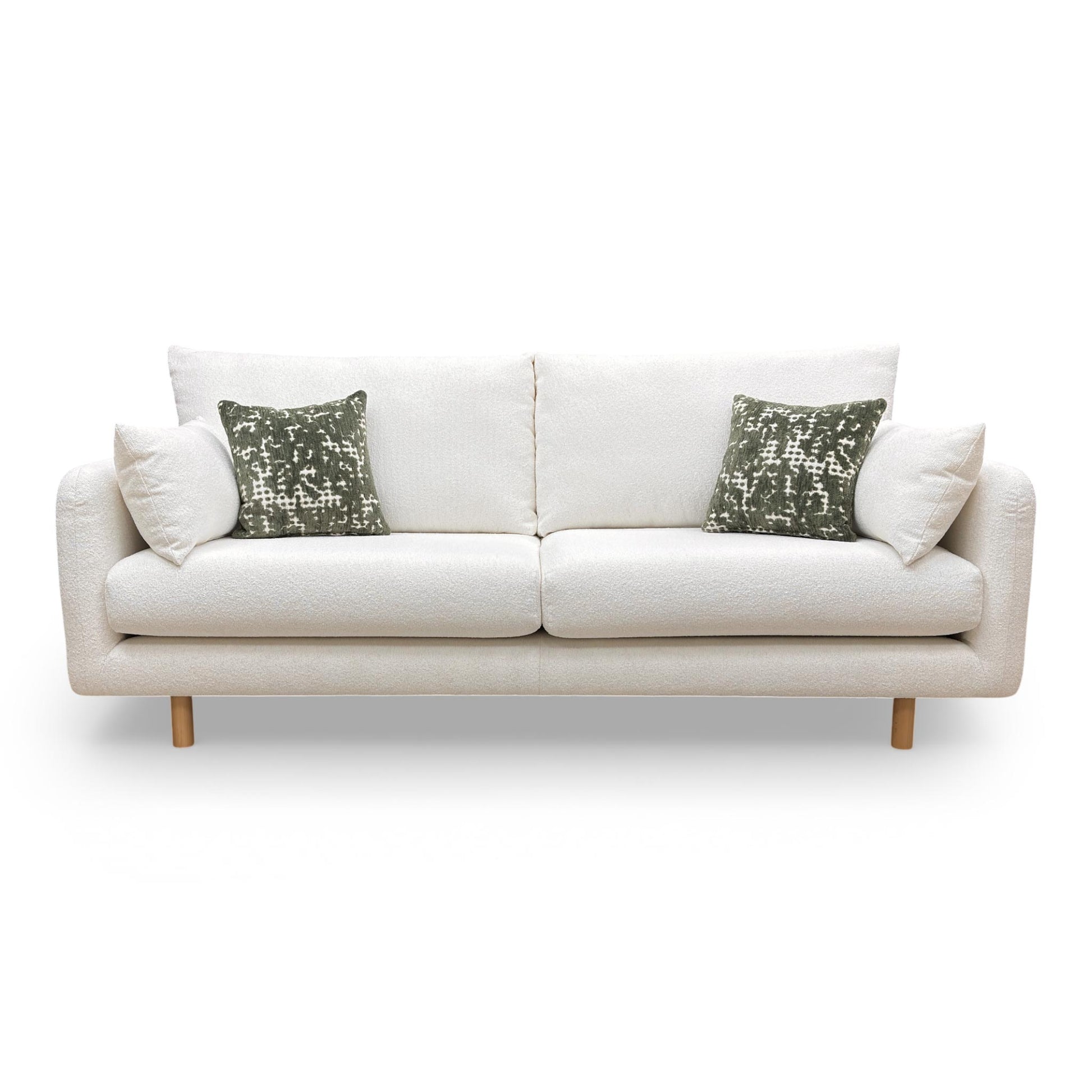Front shot of the armrest and cushion stitching, reflecting the high-quality Sofology craftsmanship.