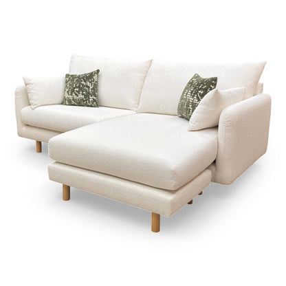 Side view of the 4-seater sofa with the lounger section attached, emphasizing the spacious seating area.