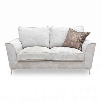 ‘Legend’ Kingston Silver Fabric Classic Back 2 Seater + Classic Back Armchair Sofa Set