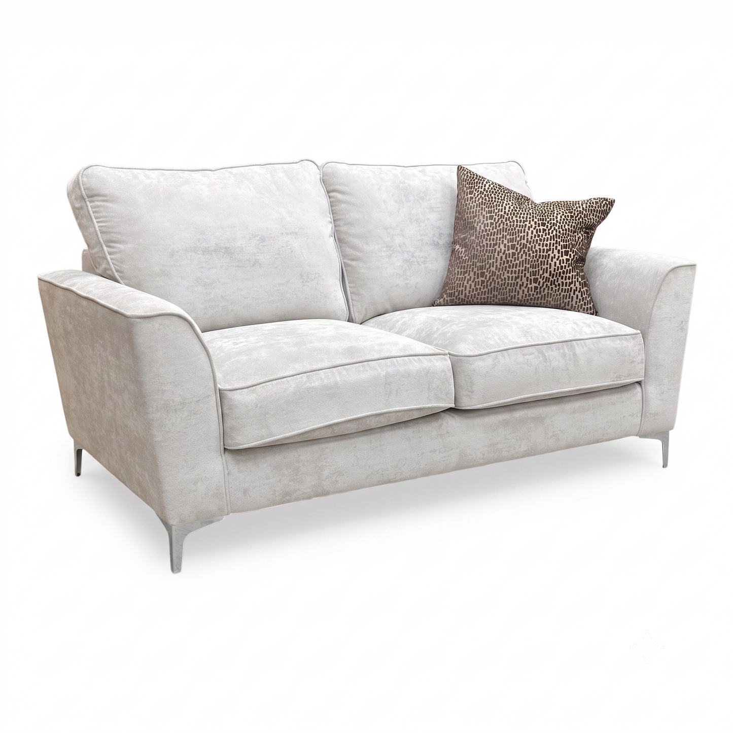 ‘Legend’ Kingston Silver Fabric Classic Back 2 Seater + Classic Back Armchair Sofa Set
