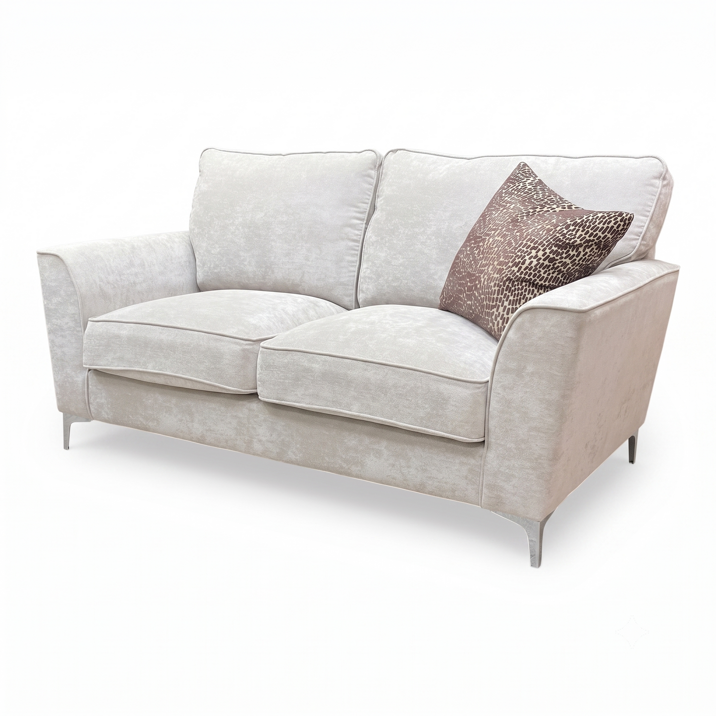 ‘Legend’ Kingston Silver Fabric Classic Back 2 Seater + Classic Back Armchair Sofa Set