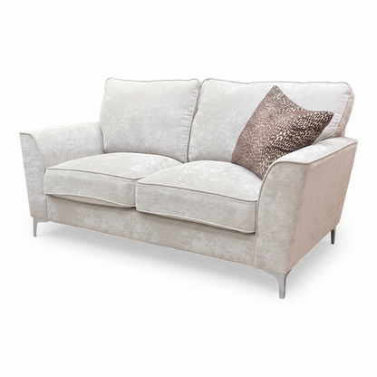 ‘Legend’ Kingston Silver Fabric Classic Back 2 Seater + Classic Back Armchair Sofa Set