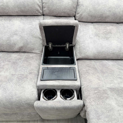 Close-up shot showing the bucket seat quilting and comfort level.