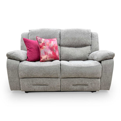 Detailed front view of the Weston recliner, showcasing the padded armrests and high-quality tight weave upholstery.