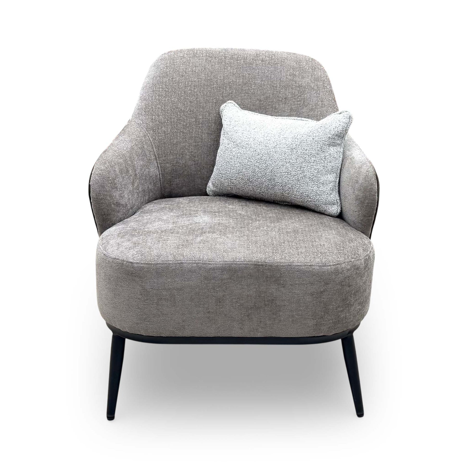 Rear view of the ‘Velar’ chair, showcasing the smooth round back construction and high-quality finish.