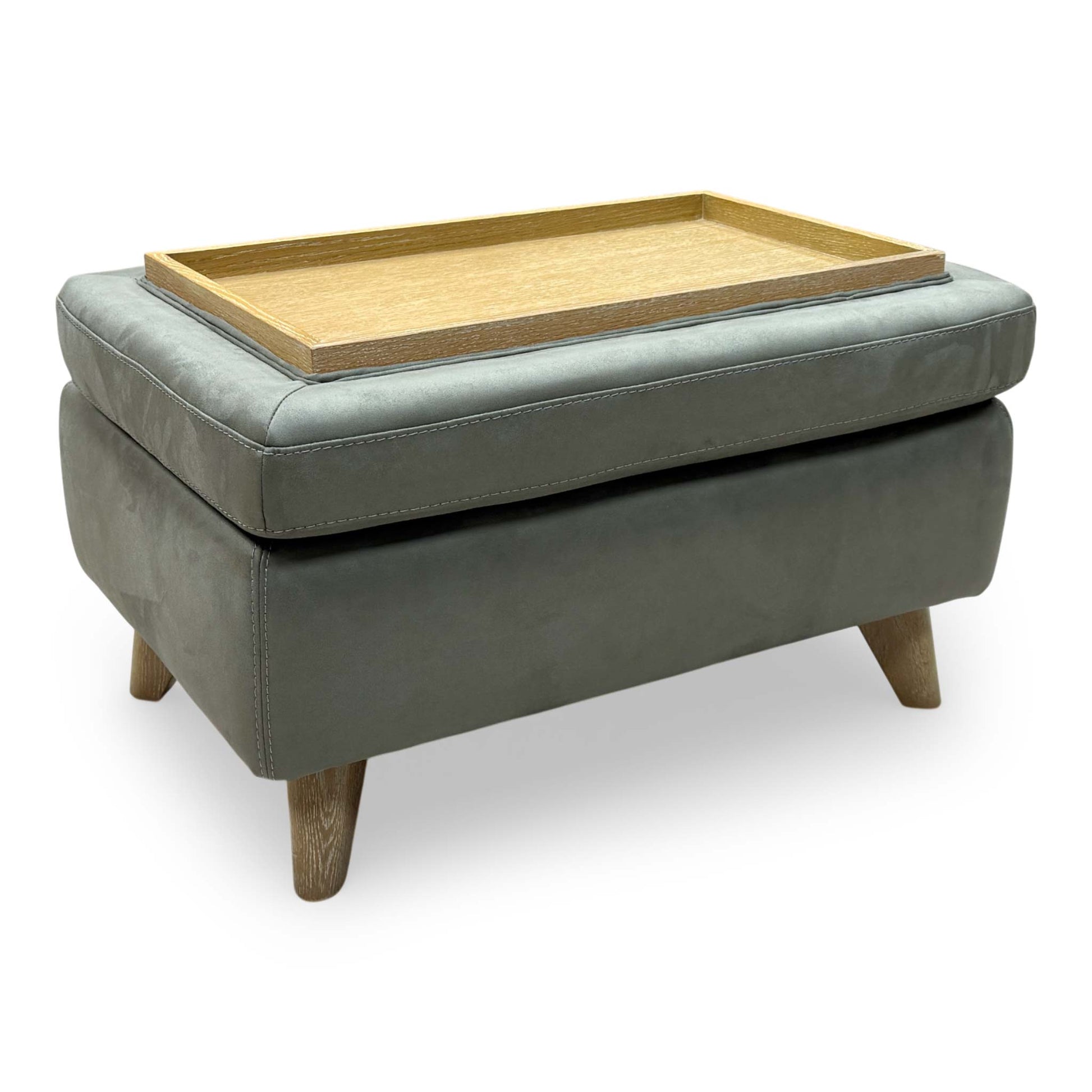 Internal view of the storage compartment with the lid open, highlighting the generous space for blankets and essentials.