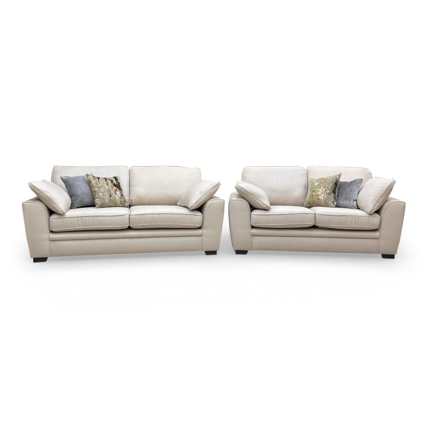 'Chalfont' Texas Linen Fabric 3 + 2 Seater Sofa Set