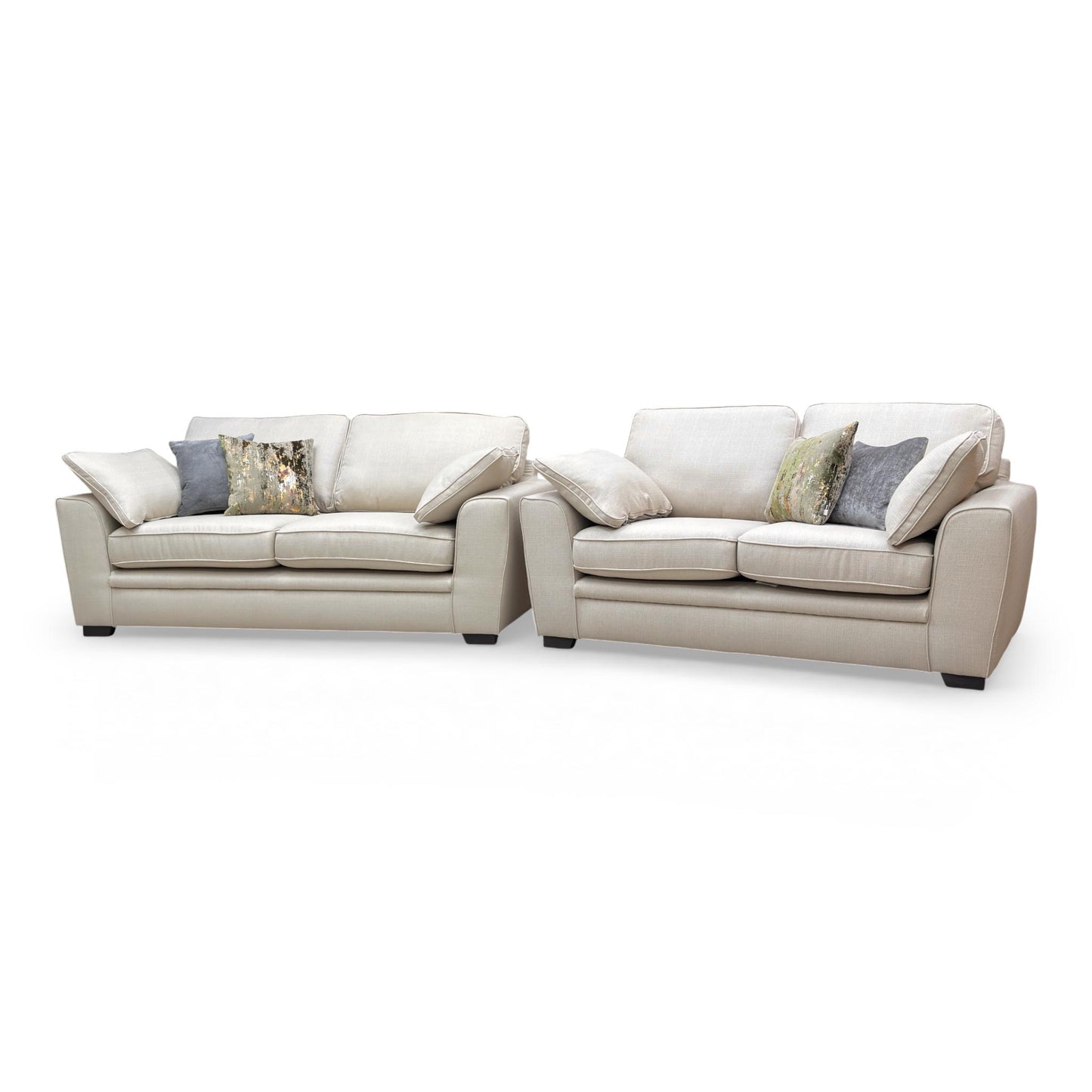 'Chalfont' Texas Linen Fabric 3 + 2 Seater Sofa Set