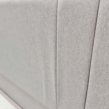Close-up of the Orkney Oat fabric, showcasing the premium woven texture and neutral cream/beige tone of the upholstery.