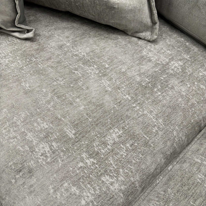 Detailed view of the Meridian Truffle soft weave fabric, highlighting the intricate textile pattern and neutral color tone.