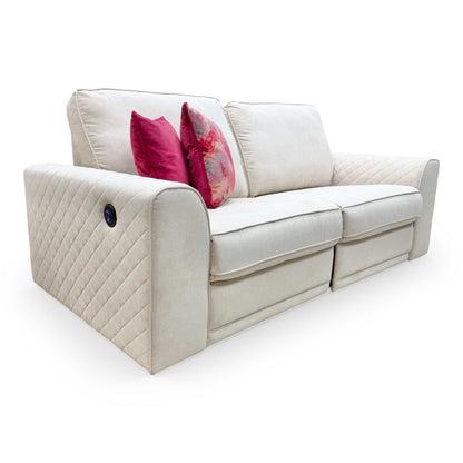 Detailed shot of the stitching and craftsmanship, highlighting the refined quality of the DFS ‘Orka’ collection.
