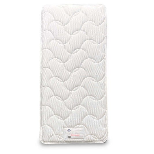 Full view of the Silentnight Comfort Miracoil Memory Mattress in Single size, featuring a quilted white top surface.