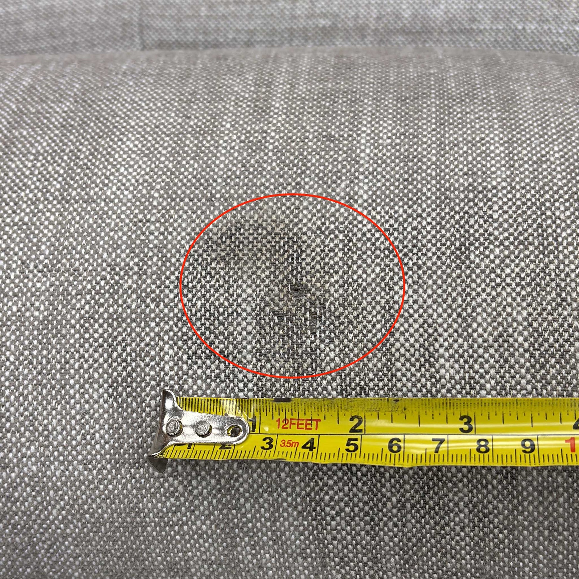 Close-up detail of the Hatton Taupe tight-weave fabric, highlighting the durable texture, premium weave quality, and subtle neutral tone.