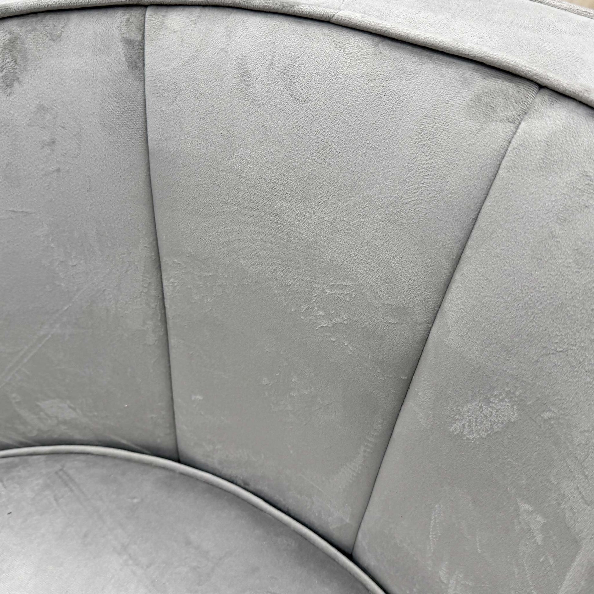 Detailed close-up of the silver sensual velvet fabric, illustrating the premium tactile quality and sophisticated sheen.