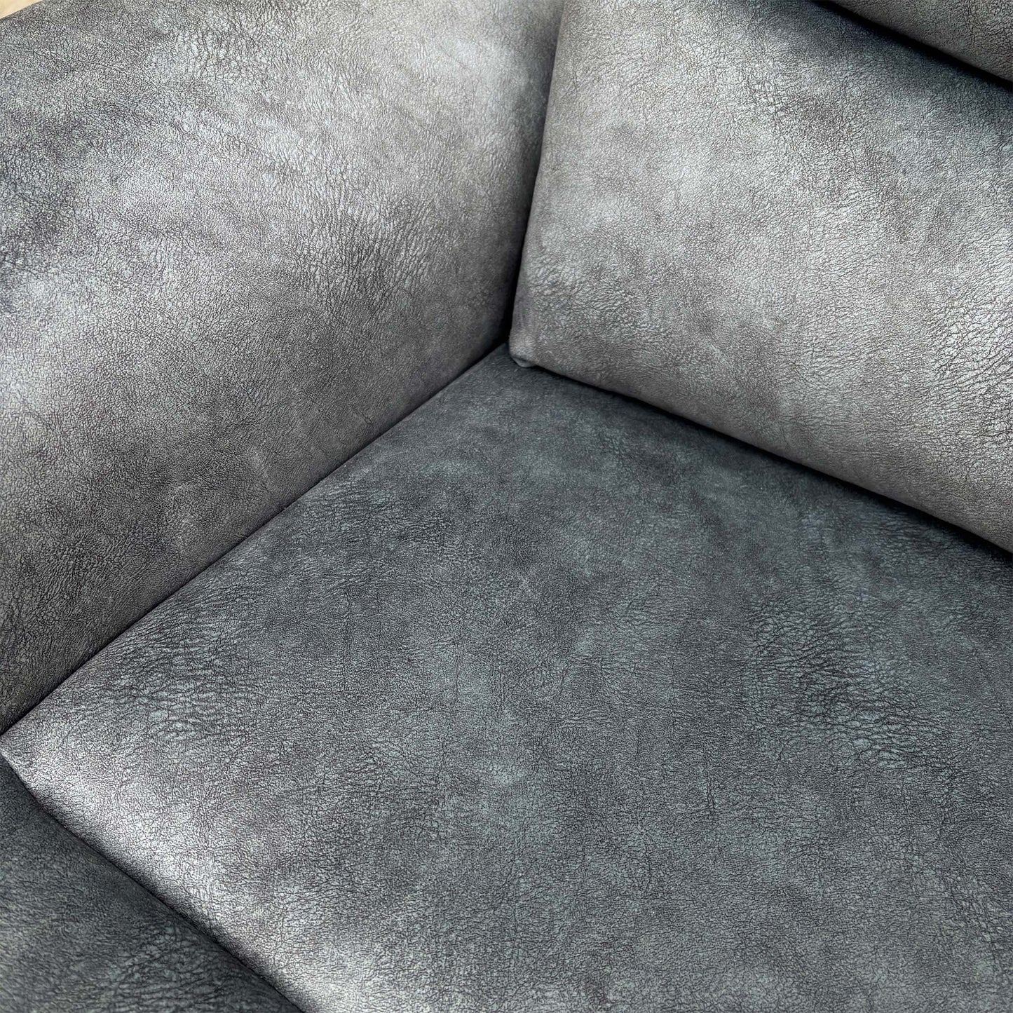 ‘Polly’ Dapple Grey Velvet Manual Recliner 2 Corner 2 Sofa with Cup Holder Console