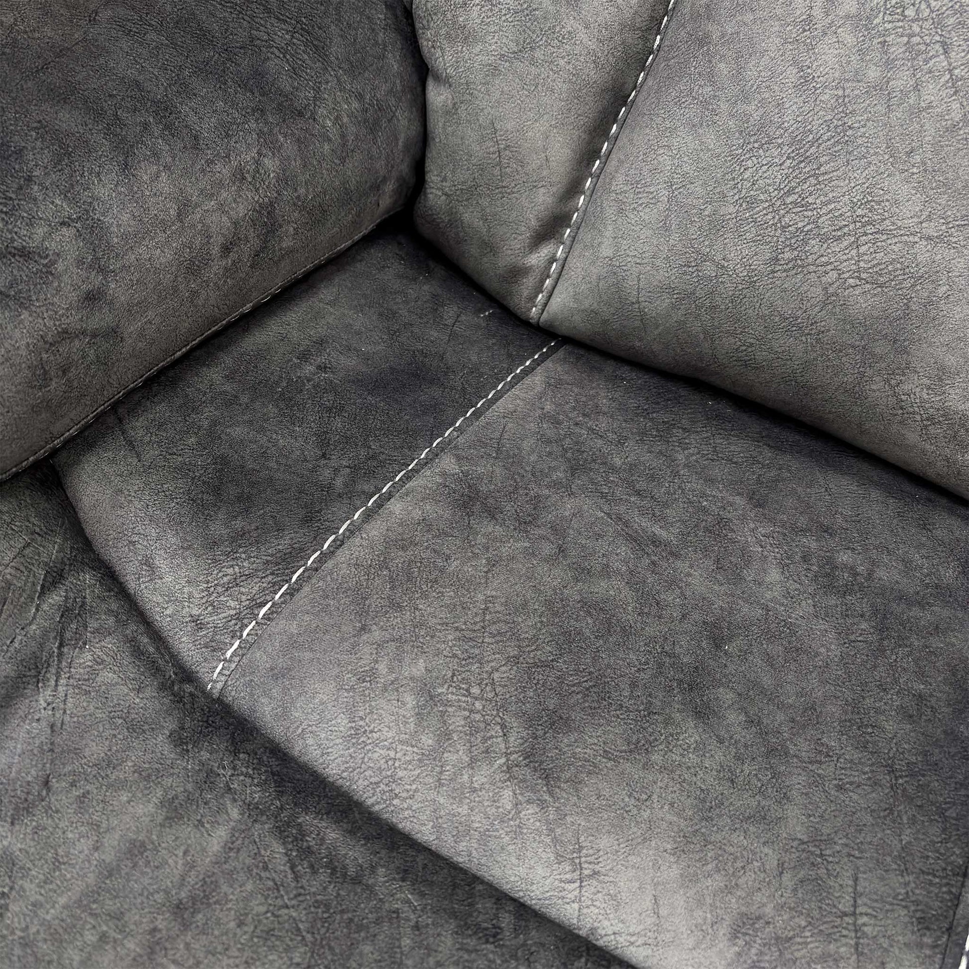 ‘Merrion’ Dapple Charcoal Fabric 3 Seater Power Recliner with Drop Down Cup Holder Direct From Manufacturer