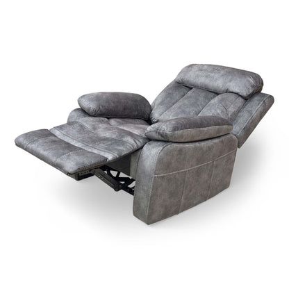 ‘Merrion' Dapple Charcoal Fabric Power Recliner Chair Direct From Manufacturer