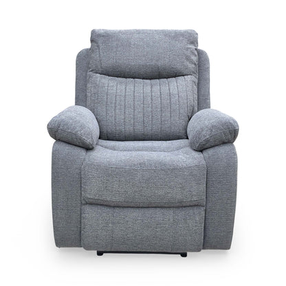 ‘Brystol' Dark Grey Woven Fabric Power Recliner Chair