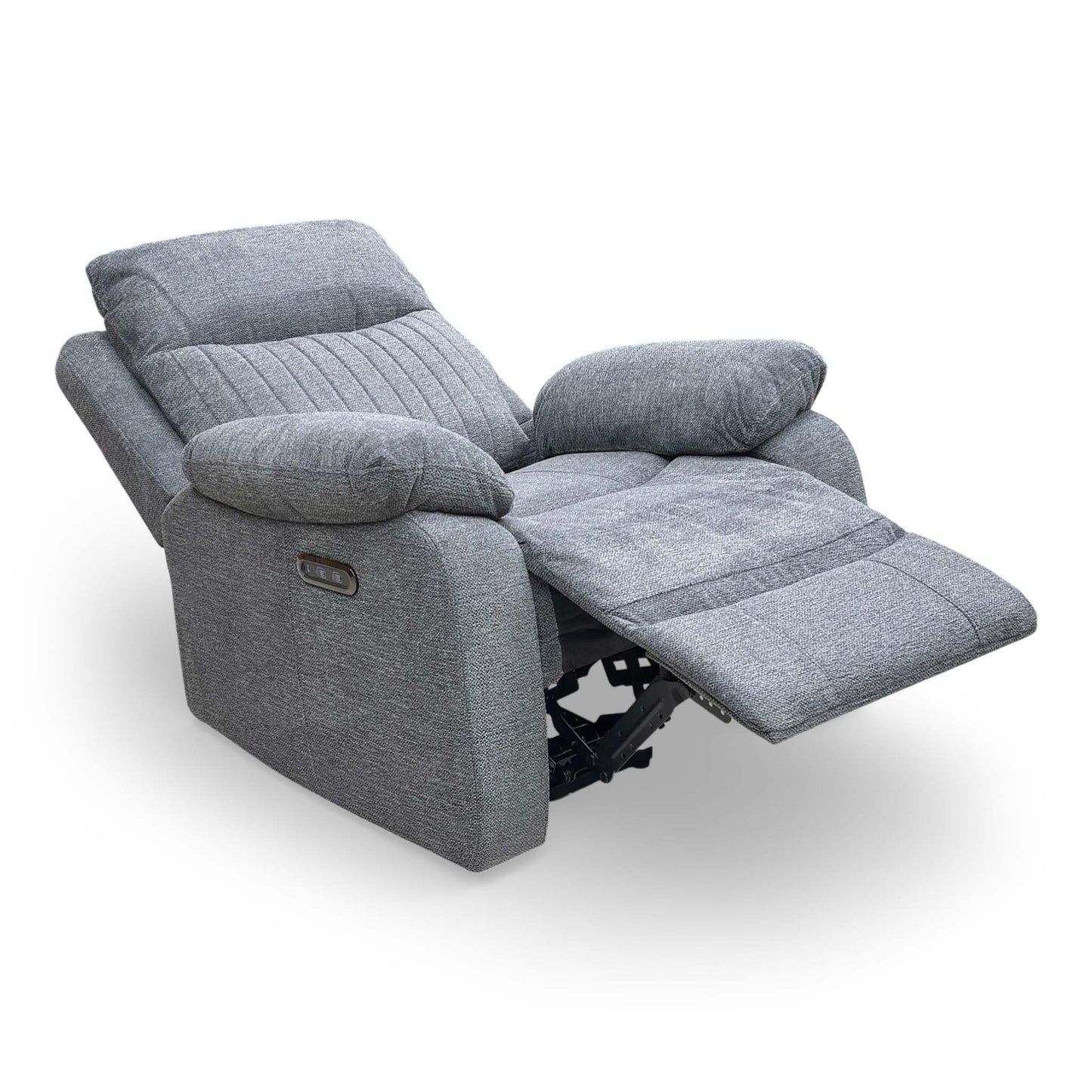‘Brystol' Dark Grey Woven Fabric Power Recliner Chair