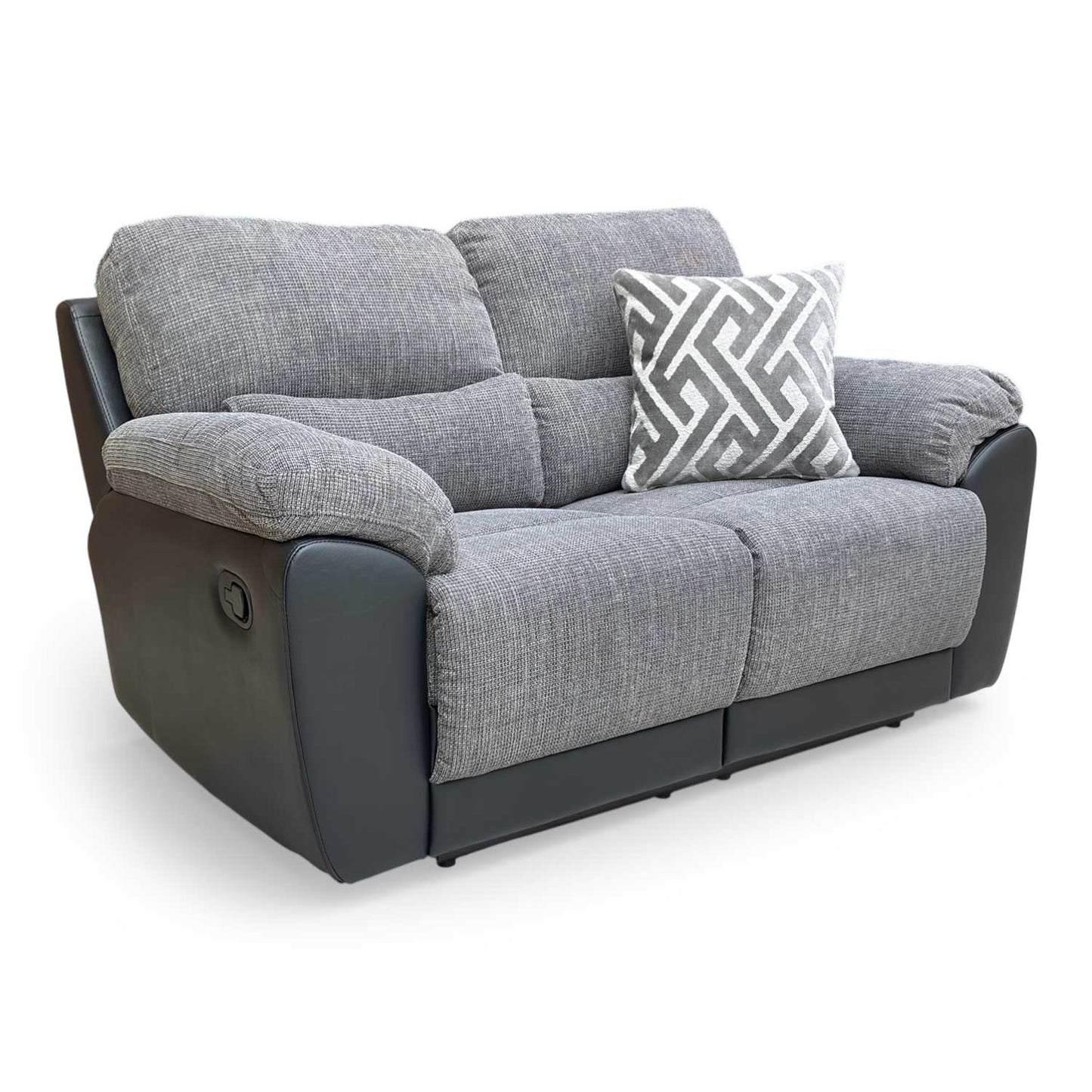 Side view of the 'Santori' manual recliner sofa in its upright position.