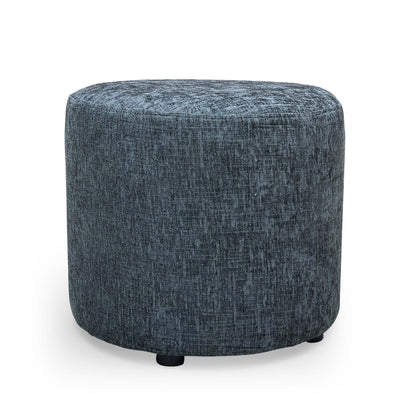 Top-down view of the square ‘Oslo’ footstool, emphasizing its versatile use as a footrest or extra seat.