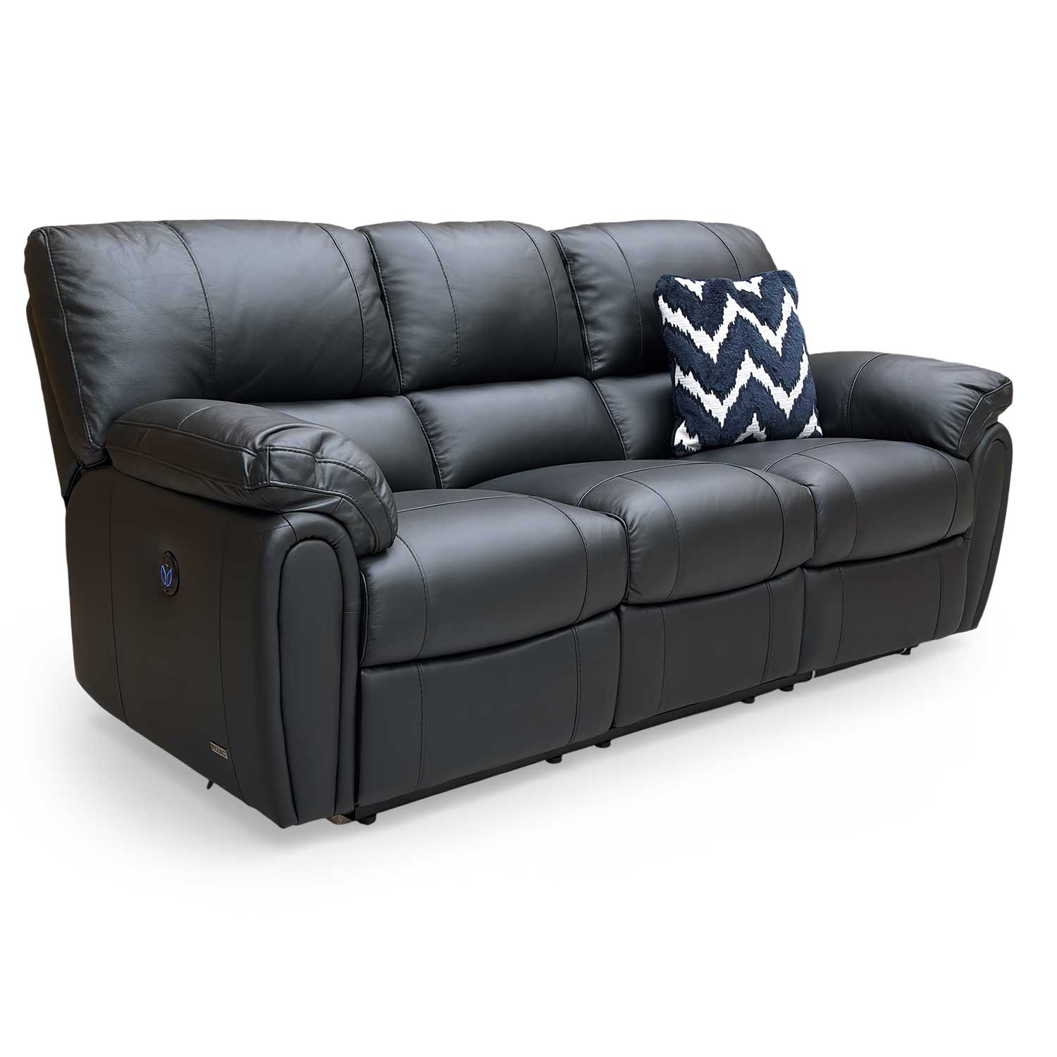 Detailed view of the headrest and lumbar support areas, highlighting the comfort-focused design of the ‘Leighton’ model.