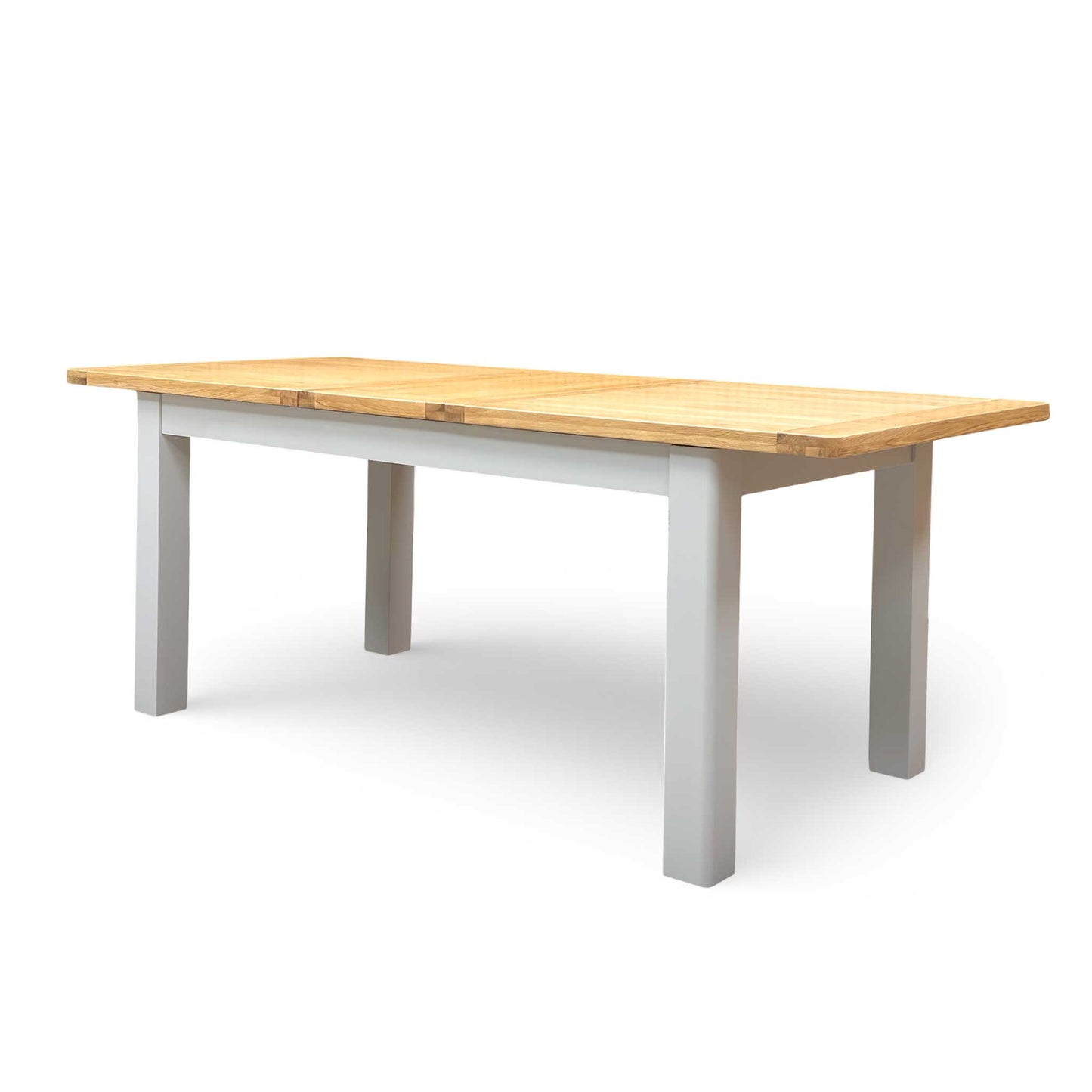 Side profile view of the ‘Lewis’ dining table, emphasizing its minimalist contemporary silhouette.