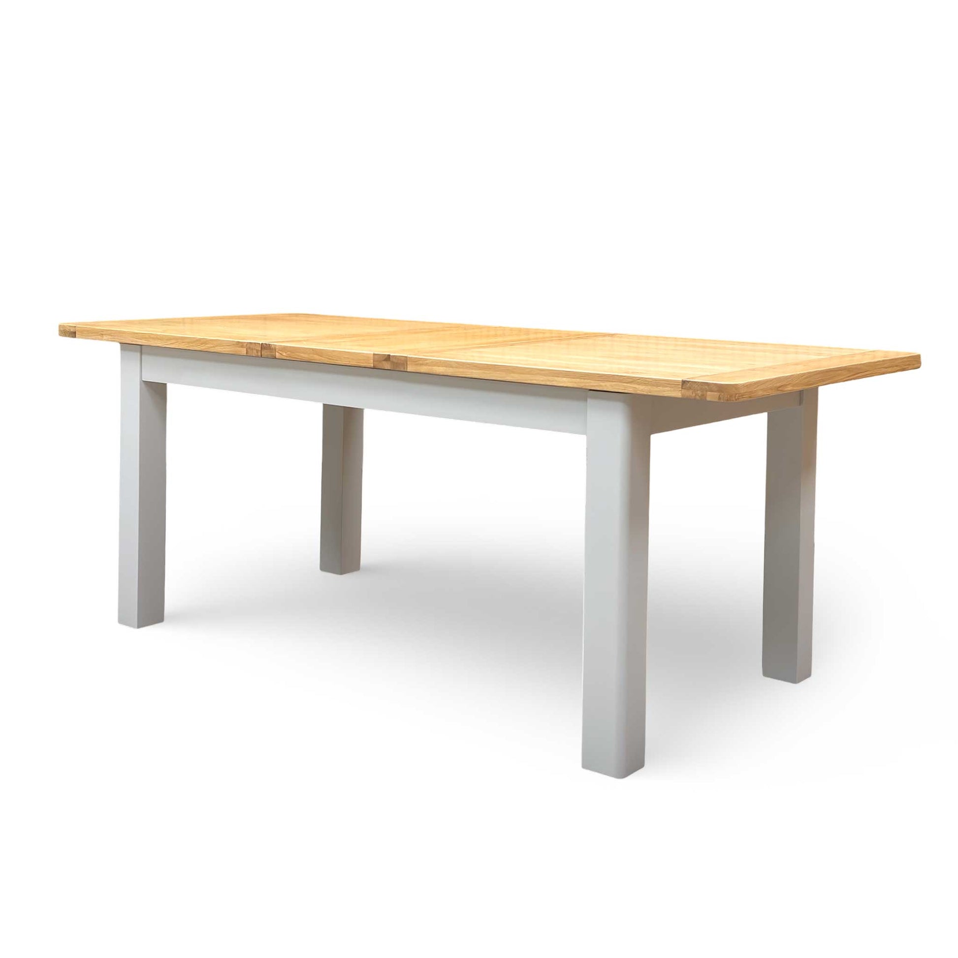 Side profile view of the ‘Lewis’ dining table, emphasizing its minimalist contemporary silhouette.
