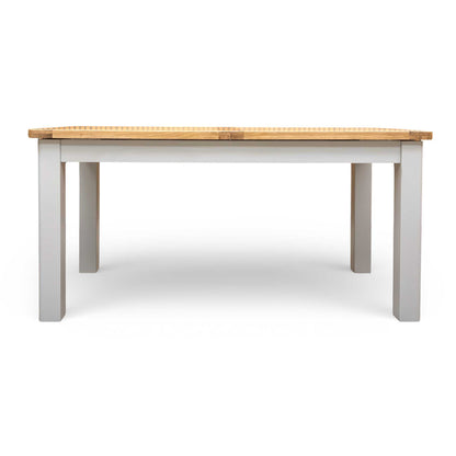 ‘Lewis’ Rectangular 160cm Extending Dining Table with Anthracite Grey Fabric Set of 6 Button Back Chairs